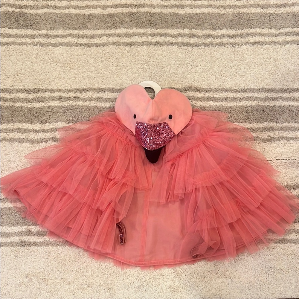 Meri Meri Pink Flamingo Tulle Cape & headpiece set